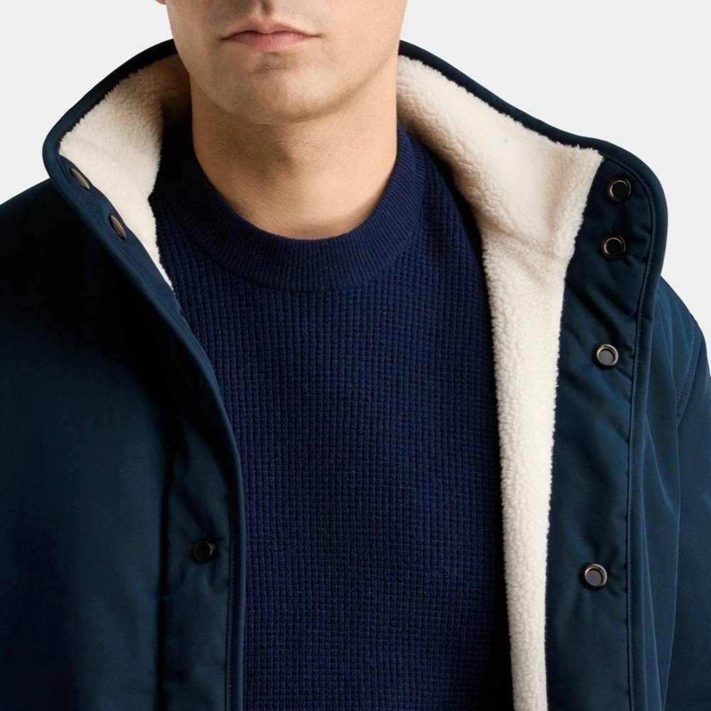 Galeries Lafayette Sherpa Reversible Bomber Jacket Men’s Size Xxl Like New — image 5 of 8